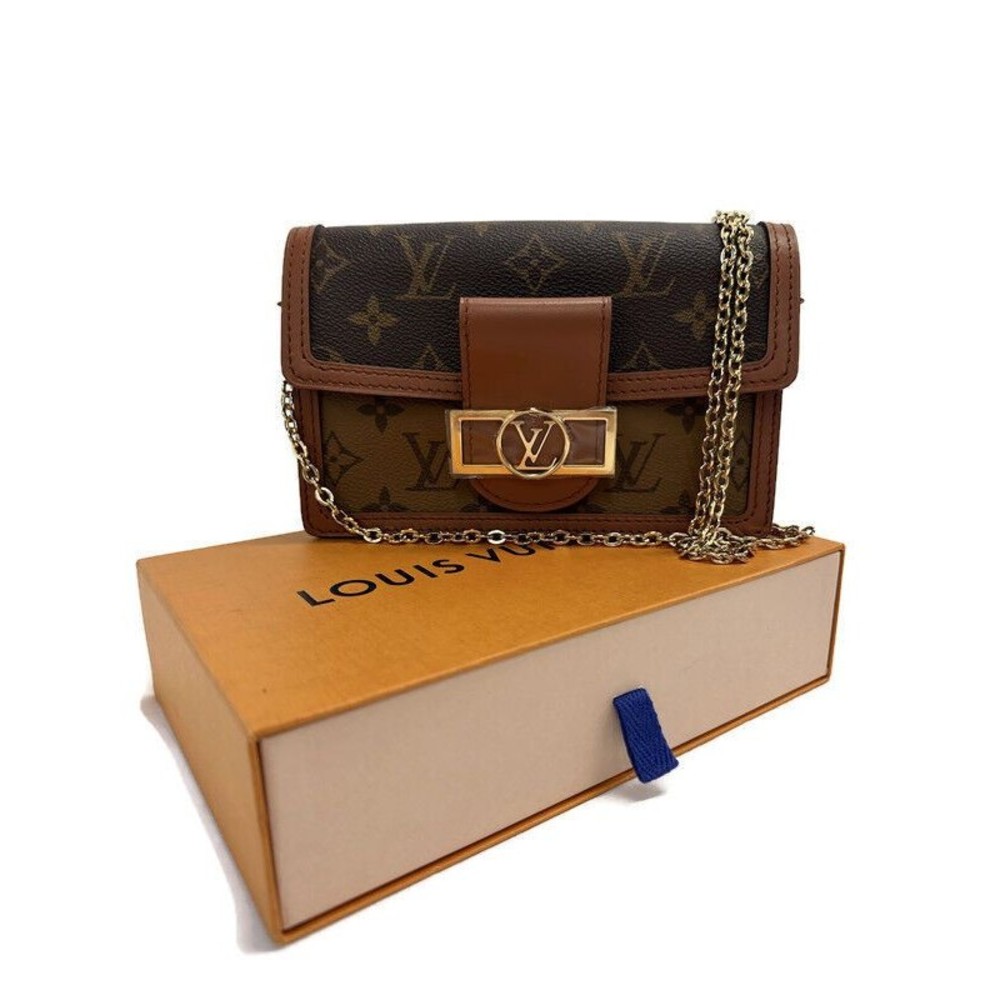 LOUIS VUITTON - Reverse Monogram Dauphine Chain Wallet Small Handbag